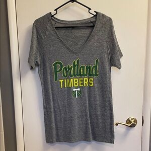 Adidas Portland Timbers Women’s XL Gray V-Neck T-Shirt
